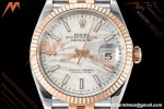 Rolex - Datejust 126231 36mm Jub Flt 904L RG/SS Silver Palm/Stk VSF VS3235