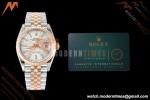 Rolex - Datejust 126231 36mm Jub Flt 904L RG/SS Silver Palm/Stk VSF VS3235