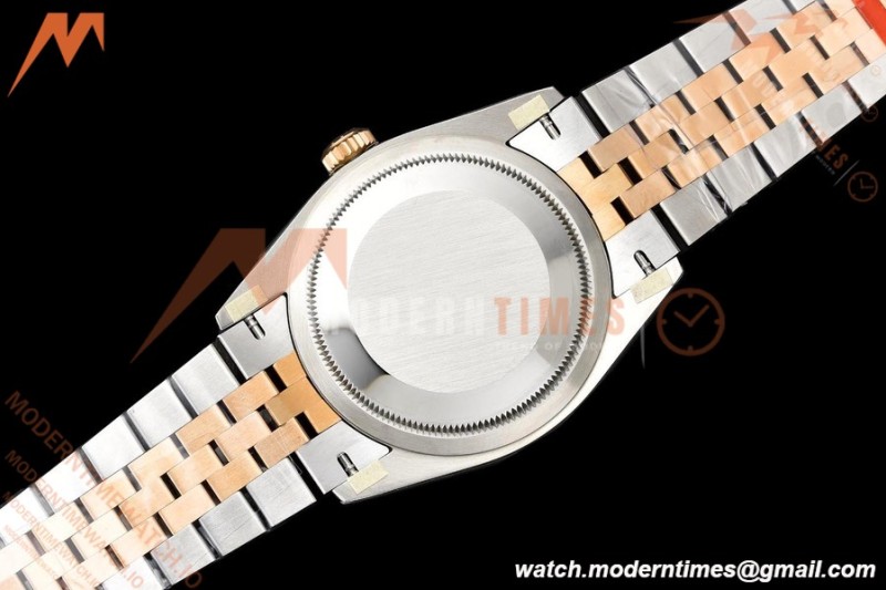 Rolex - Datejust 126231 36mm Jub Flt 904L RG/SS Silver Palm/Dia VSF VS3235
