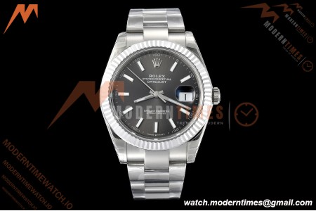 Rolex - Datejust 126334 41mm Oys Flt 904L SS/SS Grey/Stk VSF VS3235