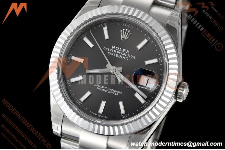 Rolex - Datejust 126334 41mm Oys Flt 904L SS/SS Grey/Stk VSF VS3235