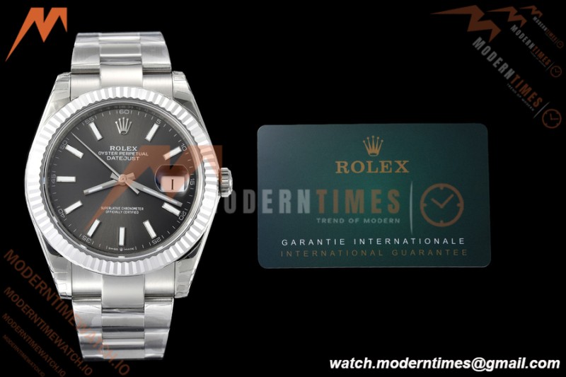 Rolex - Datejust 126334 41mm Oys Flt 904L SS/SS Grey/Stk VSF VS3235