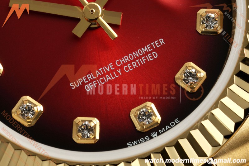 Rolex - Datejust Ladies 278278 31mm Pre Flt YG/YG Red/Dia GMF A2824