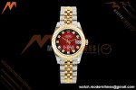 Rolex - Datejust Ladies 278383 31mm Jub Flt YG/SS Red/Dia GMF A2824