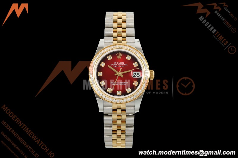 Rolex - Datejust Ladies 278383 31mm Jub Dia YG/SS Red/Dia GMF A2824