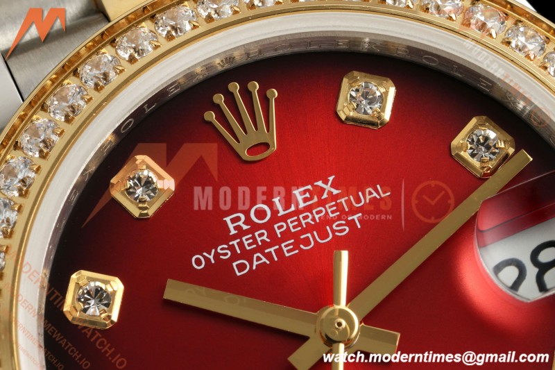 Rolex - Datejust Ladies 278383 31mm Jub Dia YG/SS Red/Dia GMF A2824