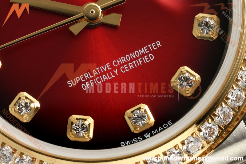 Rolex - Datejust Ladies 278383 31mm Jub Dia YG/SS Red/Dia GMF A2824