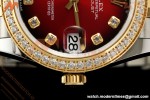 Rolex - Datejust Ladies 278383 31mm Jub Dia YG/SS Red/Dia GMF A2824
