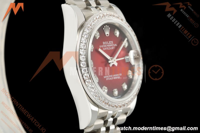 Rolex - Datejust Ladies 278274 31mm Jub Dia SS/SS Red/Dia GMF A2824