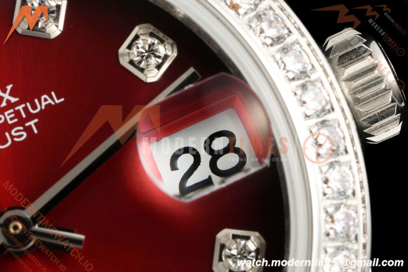 Rolex - Datejust Ladies 278274 31mm Jub Dia SS/SS Red/Dia GMF A2824