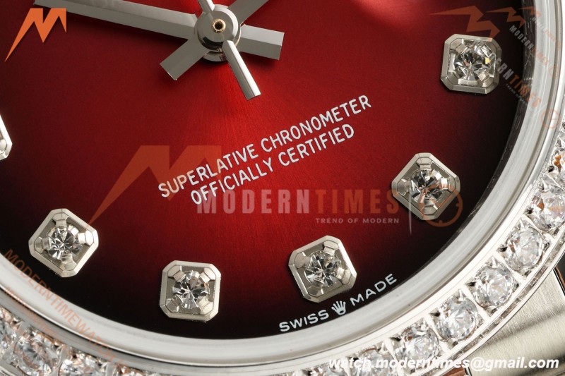 Rolex - Datejust Ladies 278274 31mm Jub Dia SS/SS Red/Dia GMF A2824