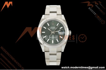 Rolex - Datejust 126334 41mm Oys Flt 904L SS/SS Grn/Stk SCF VR3235 | 롤렉스 데이트저스트 126334 41mm 오이스터 플랫 904L 스테인리스 스틸/스테인리스 스틸 그린/스틱 다이얼 SCF VR3235 무브먼트