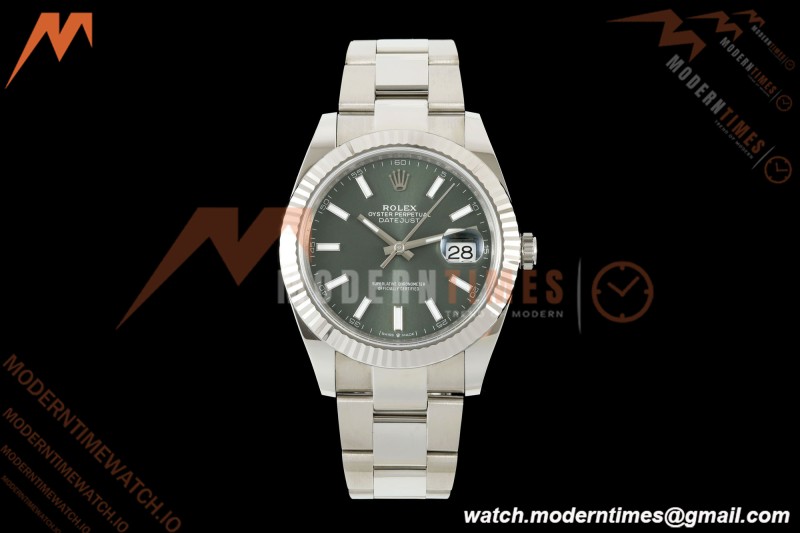Rolex - Datejust 126334 41mm Oys Flt 904L SS/SS Grn/Stk SCF VR3235