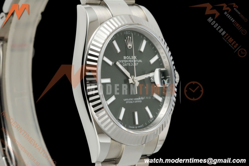 Rolex - Datejust 126334 41mm Oys Flt 904L SS/SS Grn/Stk SCF VR3235