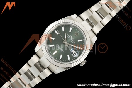 Rolex - Datejust 126334 41mm Oys Flt 904L SS/SS Grn/Stk SCF VR3235 | 롤렉스 데이트저스트 126334 41mm 오이스터 플랫 904L 스테인리스 스틸/스테인리스 스틸 그린/스틱 다이얼 SCF VR3235 무브먼트