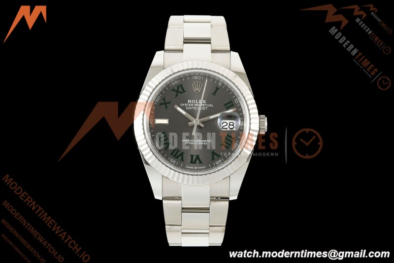 Rolex - Datejust 126334 41mm Wimbledon Oys Flt 904L SS/SS Grey/Rmn SCF VR3235