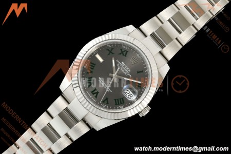 Rolex - Datejust 126334 41mm Wimbledon Oys Flt 904L SS/SS Grey/Rmn SCF VR3235