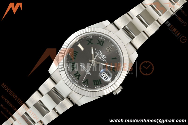 Rolex - Datejust 126334 41mm Wimbledon Oys Flt 904L SS/SS Grey/Rmn SCF VR3235