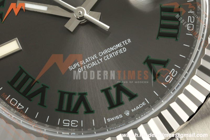 Rolex - Datejust 126334 41mm Wimbledon Oys Flt 904L SS/SS Grey/Rmn SCF VR3235