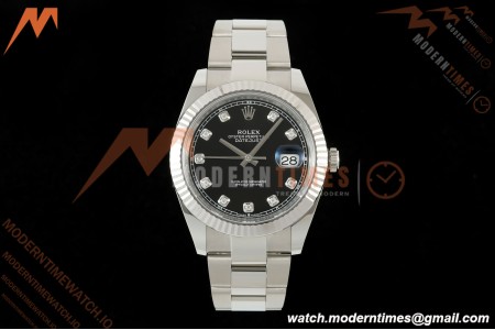 Rolex - Datejust 126334 41mm Oys Flt 904L SS/SS Blk/Dia SCF VR3235 | 롤렉스 데이트저스트 126334 41mm 오이스터 플랫 904L 스테인리스 스틸/스테인리스 스틸 블랙/다이아몬드 SCF VR3235