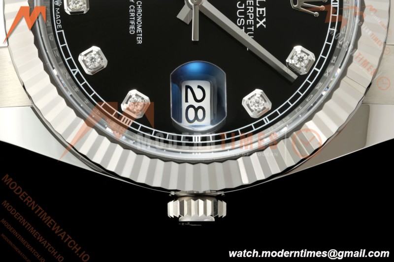Rolex - Datejust 126334 41mm Oys Flt 904L SS/SS Blk/Dia SCF VR3235