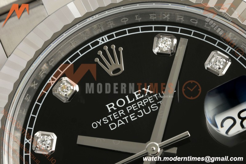 Rolex - Datejust 126334 41mm Oys Flt 904L SS/SS Blk/Dia SCF VR3235