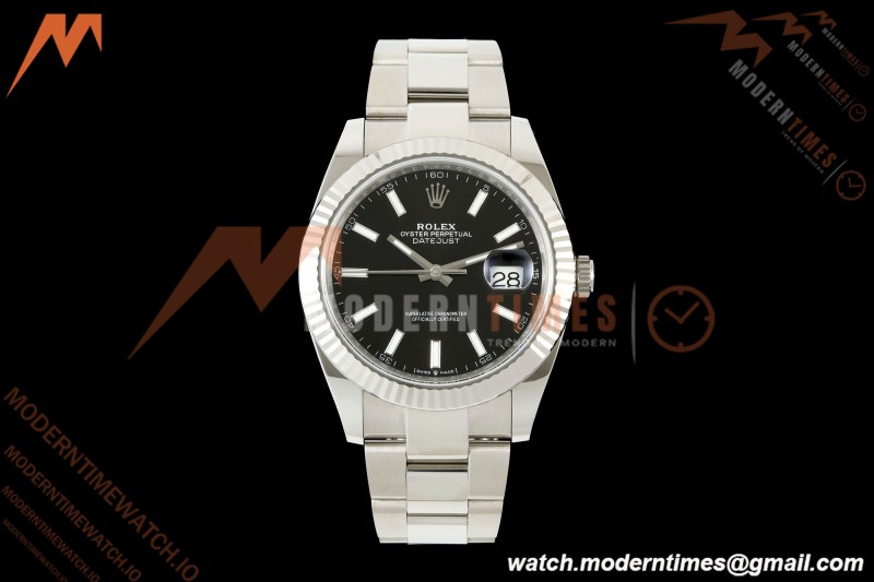 Rolex - Datejust 126334 41mm Oys Flt 904L SS/SS Blk/Stk SCF VR3235 | 롤렉스 데이트저스트 126334 41mm 오이스터 플랫 904L 스테인리스 스틸/스테인리스 스틸 블랙 다이얼/스틱 인덱스 SCF VR3235 무브먼트