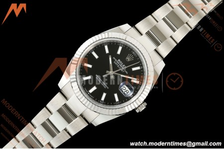 Rolex - Datejust 126334 41mm Oys Flt 904L SS/SS Blk/Stk SCF VR3235 | 롤렉스 데이트저스트 126334 41mm 오이스터 플랫 904L 스테인리스 스틸/스테인리스 스틸 블랙 다이얼/스틱 인덱스 SCF VR3235 무브먼트