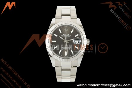 Rolex - Datejust 126334 41mm Oys Flt 904L SS/SS Gray/Stk SCF VR3235