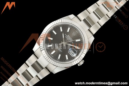Rolex - Datejust 126334 41mm Oys Flt 904L SS/SS Gray/Stk SCF VR3235