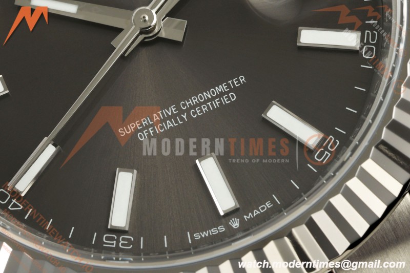 Rolex - Datejust 126334 41mm Oys Flt 904L SS/SS Gray/Stk SCF VR3235 | 롤렉스 데이트저스트 126334 41mm 오이스터 플랫 904L 스테인리스 스틸/스테인리스 스틸 그레이/스틱 다이얼 SCF VR3235 무브먼트