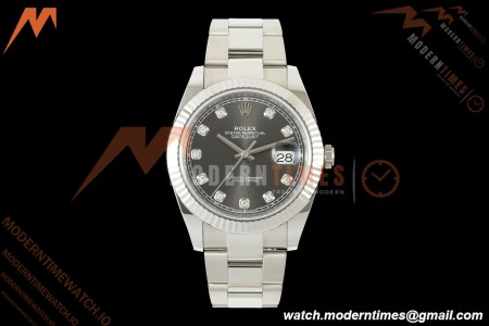 Rolex - Datejust 126334 41mm Oys Flt 904L SS/SS Gray/Dia SCF VR3235