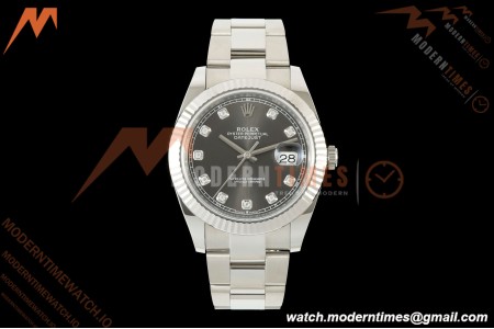 Rolex - Datejust 126334 41mm Oys Flt 904L SS/SS Gray/Dia SCF VR3235 | 롤렉스 데이트저스트 126334 41mm 오이스터 플랫 904L 스테인리스 스틸/스테인리스 스틸 그레이 다이얼/다이아몬드 VR3235 무브먼트