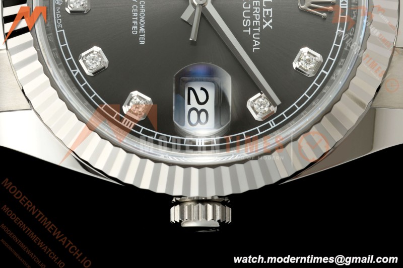 Rolex - Datejust 126334 41mm Oys Flt 904L SS/SS Gray/Dia SCF VR3235