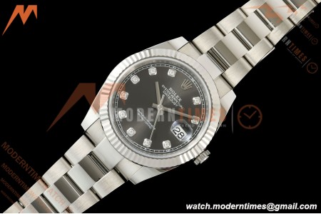 Rolex - Datejust 126334 41mm Oys Flt 904L SS/SS Gray/Dia SCF VR3235 | 롤렉스 데이트저스트 126334 41mm 오이스터 플랫 904L 스테인리스 스틸/스테인리스 스틸 그레이 다이얼/다이아몬드 VR3235 무브먼트