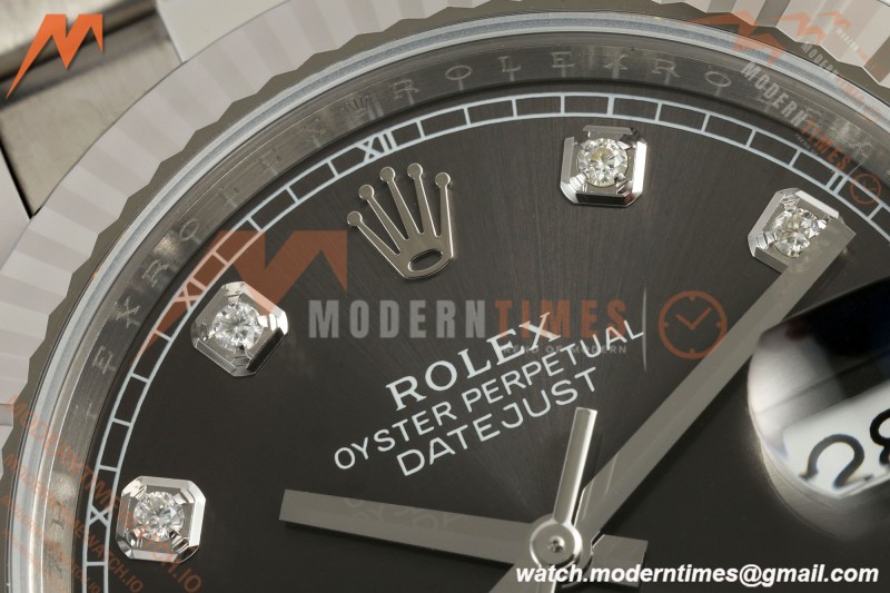 Rolex - Datejust 126334 41mm Oys Flt 904L SS/SS Gray/Dia SCF VR3235