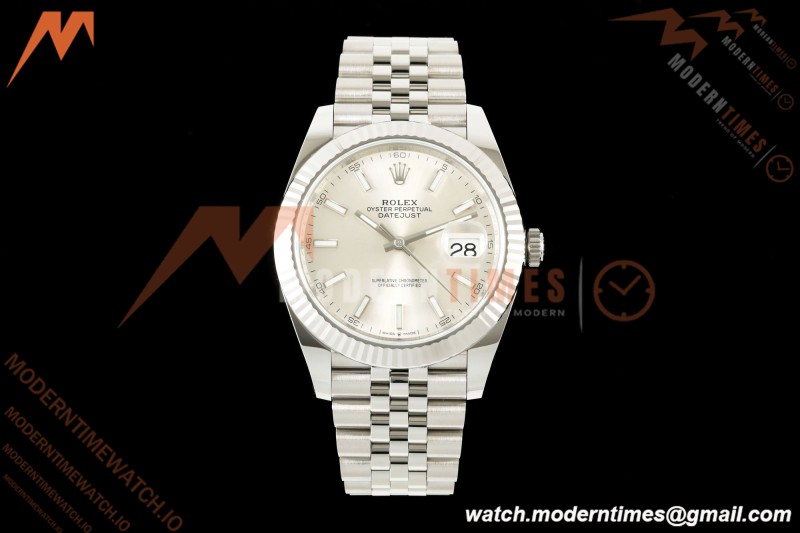 Rolex - Datejust 126334 41mm Jub Flt 904L SS/SS Silv/Stk SCF VR3235