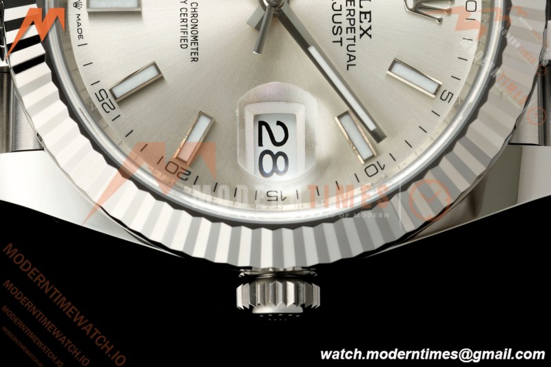 Rolex - Datejust 126334 41mm Jub Flt 904L SS/SS Silv/Stk SCF VR3235