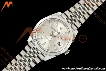 Rolex - Datejust 126334 41mm Jub Flt 904L SS/SS Silv/Stk SCF VR3235