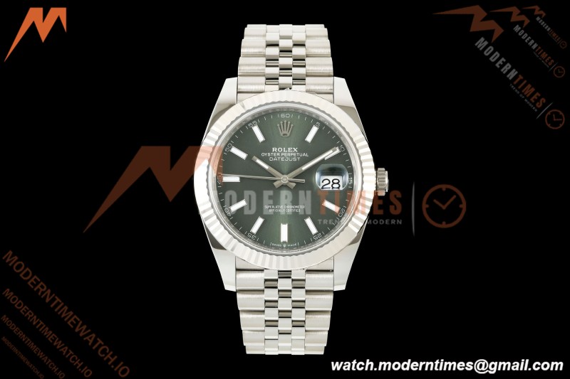 Rolex - Datejust 126334 41mm Jub Flt 904L SS/SS Grn/Stk SCF VR3235