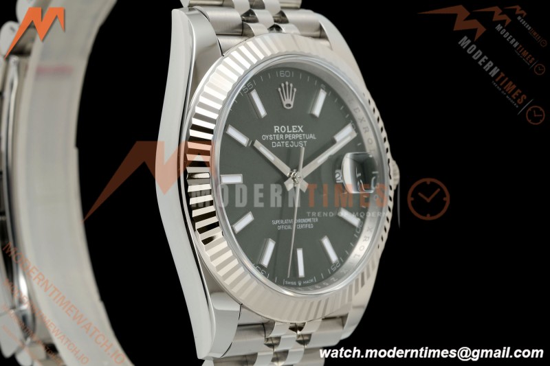 Rolex - Datejust 126334 41mm Jub Flt 904L SS/SS Grn/Stk SCF VR3235