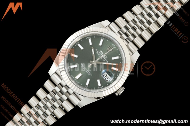 Rolex - Datejust 126334 41mm Jub Flt 904L SS/SS Grn/Stk SCF VR3235