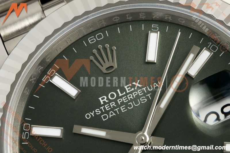 Rolex - Datejust 126334 41mm Jub Flt 904L SS/SS Grn/Stk SCF VR3235