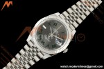 Rolex - Datejust 126334 41mm Wimbledon Jub Flt 904L SS/SS Grey/Rmn SCF VR3235 | 롤렉스 데이트저스트 41 Ref.126334 “윔블던” 41mm, 쥬빌리 브레이슬릿, 플루티드 베젤, 904L 스테인리스 스틸, 그레이 다이얼 로마 숫자 인덱스, SCF, VR3235 무브먼트