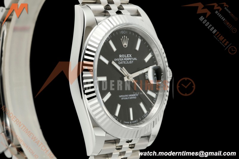 Rolex - Datejust 126334 41mm Jub Flt 904L SS/SS Blk/Stk SCF VR3235 | 롤렉스 데이트저스트 126334 41mm 주빌리 브레이슬릿 904L 스테인리스 스틸/스테인리스 스틸 블랙 다이얼/스틱 인덱스 SCF VR3235 무브먼트