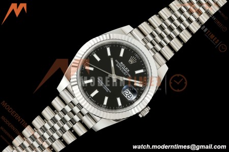 Rolex - Datejust 126334 41mm Jub Flt 904L SS/SS Blk/Stk SCF VR3235 | 롤렉스 데이트저스트 126334 41mm 주빌리 브레이슬릿 904L 스테인리스 스틸/스테인리스 스틸 블랙 다이얼/스틱 인덱스 SCF VR3235 무브먼트