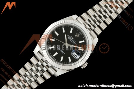 Rolex - Datejust 126334 41mm Jub Flt 904L SS/SS Blk/Stk SCF VR3235 | 롤렉스 데이트저스트 126334 41mm 주빌리 브레이슬릿 904L 스테인리스 스틸/스테인리스 스틸 블랙 다이얼/스틱 인덱스 SCF VR3235 무브먼트