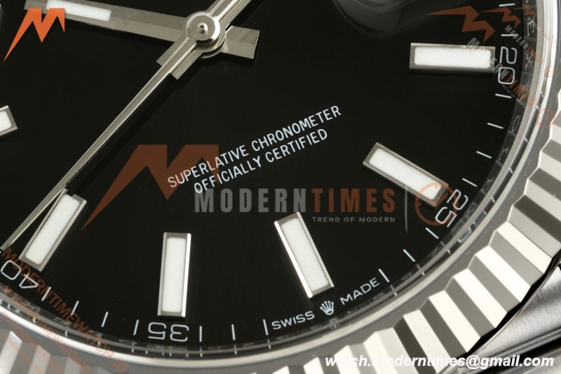 Rolex - Datejust 126334 41mm Jub Flt 904L SS/SS Blk/Stk SCF VR3235 | 롤렉스 데이트저스트 126334 41mm 주빌리 브레이슬릿 904L 스테인리스 스틸/스테인리스 스틸 블랙 다이얼/스틱 인덱스 SCF VR3235 무브먼트