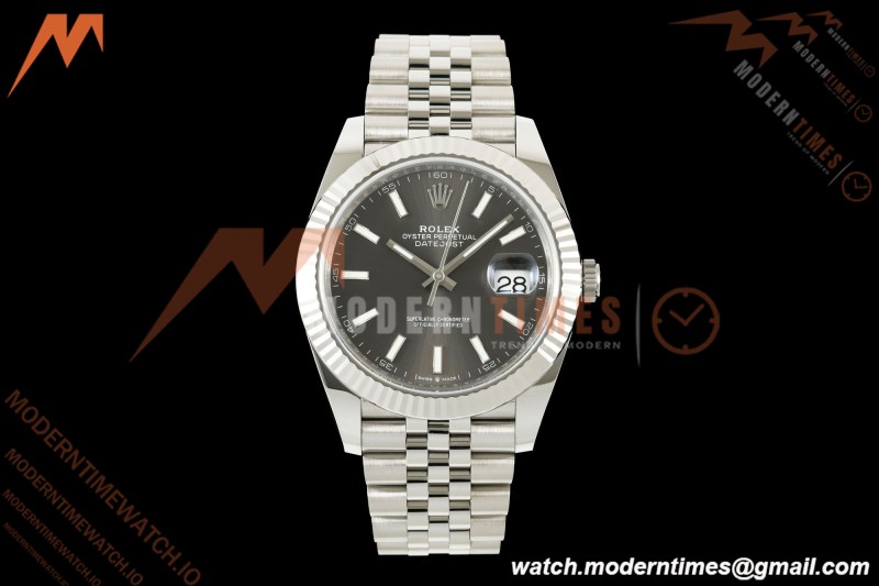 Rolex - Datejust 126334 41mm Jub Flt 904L SS/SS Gray/Stk SCF VR3235