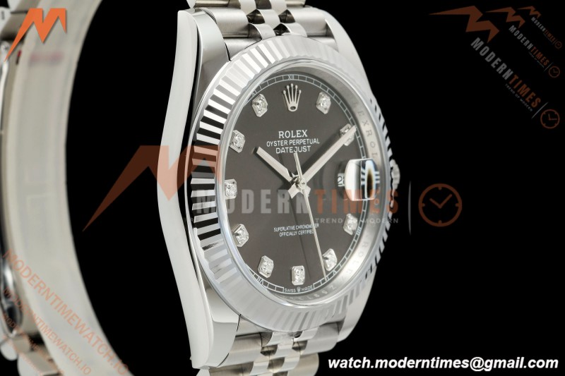 Rolex - Datejust 126334 41mm Jub Flt 904L SS/SS Gray/Dia SCF VR3235 | 롤렉스 데이트저스트 126334 41mm 주빌리 브레이슬릿 904L 스테인리스 스틸/스테인리스 스틸 그레이 다이얼 다이아몬드 인덱스 SCF VR3235 무브먼트